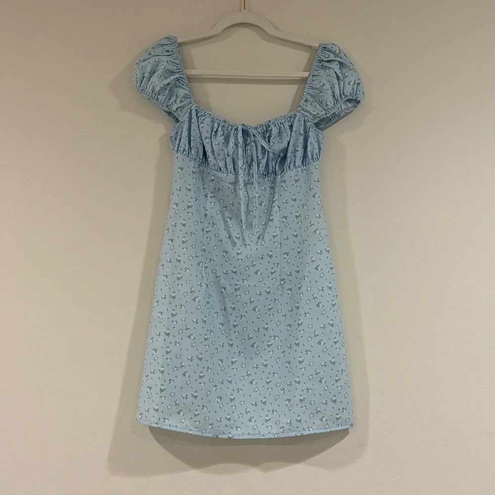 Princess Polly Blue Floral Mini Dress - Picture 1 of 2
